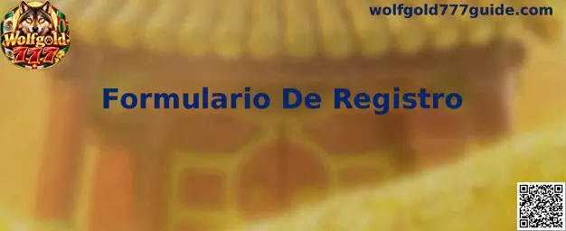 Ilustración del Formulario De Registro de Wolfgold 777 y sus campos de creación de cuenta