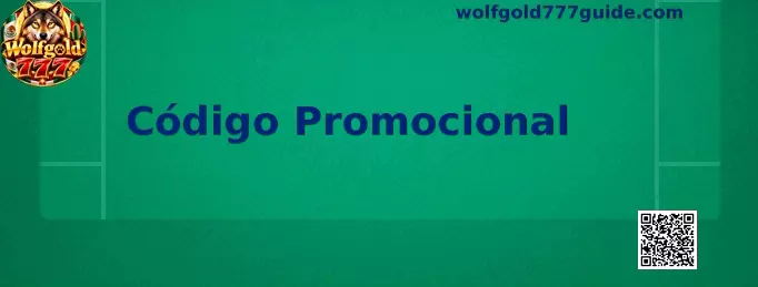 Imagen informativa sobre la búsqueda y verificación de un Código Promocional de Wolfgold 777