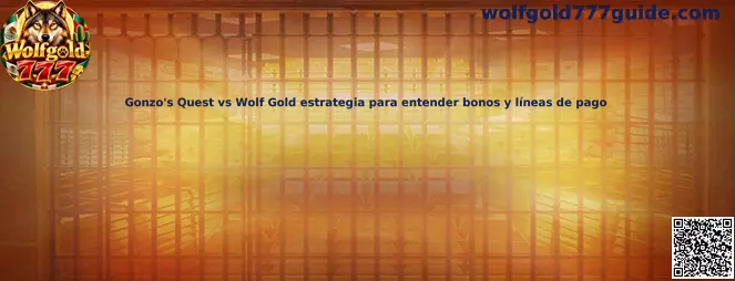 Comparativa visual de Gonzo's Quest y Wolf Gold para estudiar bonos, líneas de pago y mecánicas de tragamonedas