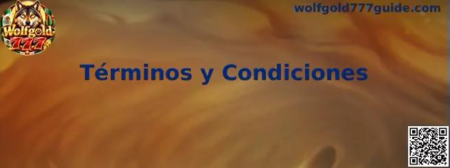 Información sobre los Términos y Condiciones de Wolfgold 777